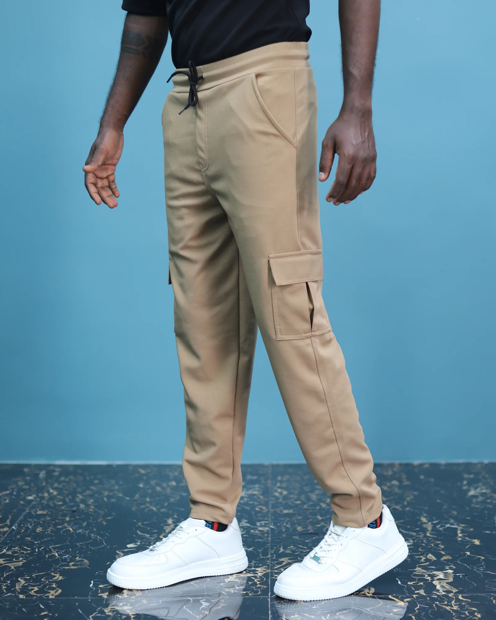 Lycra Cargo Pant With Five Pocket(Brown)